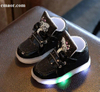 Children Luminous Shoes New Girls Sport Running Shoes Baby Flashing Lights Fashion Sneakers Princess Toddler Little Kid LED Sneakers