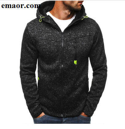 Mens Hoodies Sports Casual Wear Zipper Fashion Tide Jacquard Fleece Jacket Sweatshirts Autumn Winter Coat