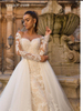  Dress for Wedding Off Shoulder Lace Long Sleeve Button Back Bridal Wedding Gowns For Bride Mermaid Wedding Dress