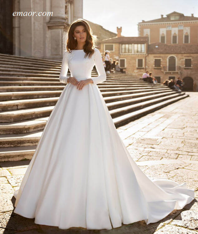 Winter Wedding Dresses Wedding Gowns Elegant Long Sleeve Bride Dress Wedding Dresses Online