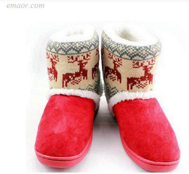 Girls Winter Boots Deer Print Winter Snow Booties Women Thicken Warm Boots for Snow Winter Snow Boots