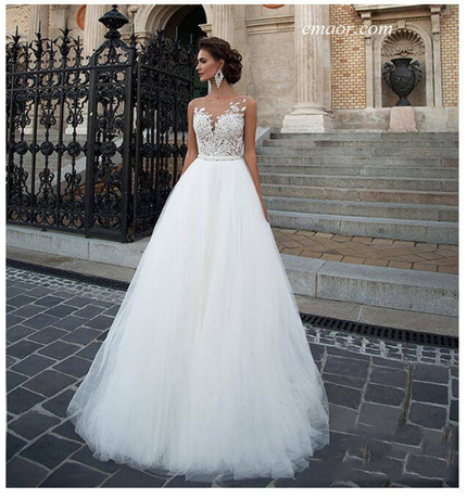 Lace Wedding Dress Beach Bridal Gown Tulle Lace Appliques Princess Wedding Dresses