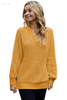 Fashionable Outerwear Men Ribbed Neckline Popcorn Knit Sweater Sweaters & Cardigans on Sale