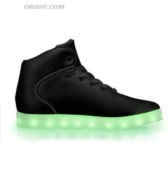Led Walk Light Up Shoes Black Out-APP Controlled High Top LED Shoes Energy Light Up Shoes Wish Light Up Shoes