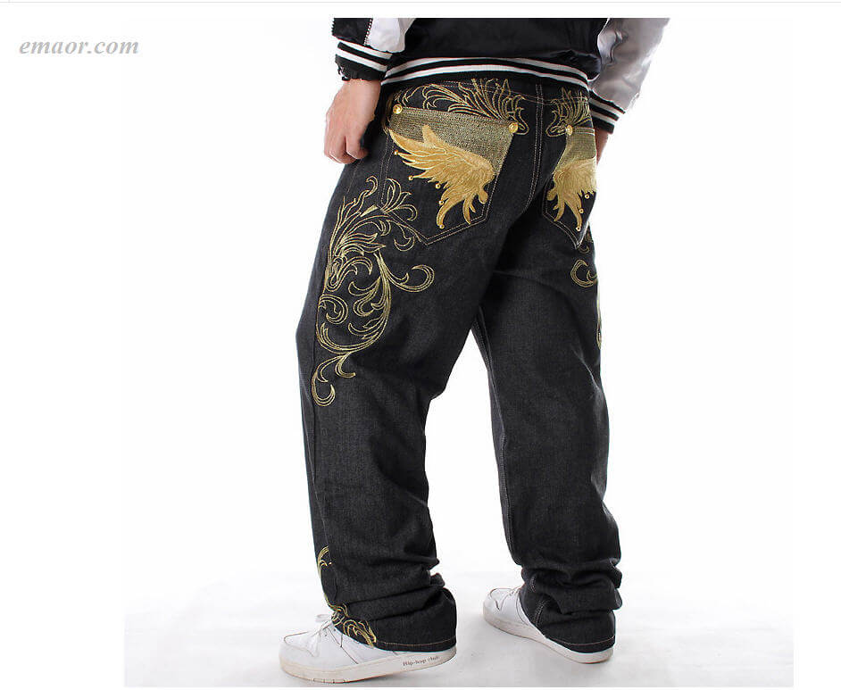  European Embroidery Jeans Best HIPHOP Dance Casual Baggy Plus-size Skateboard Pants Cheap Madewell Jeans on Sale