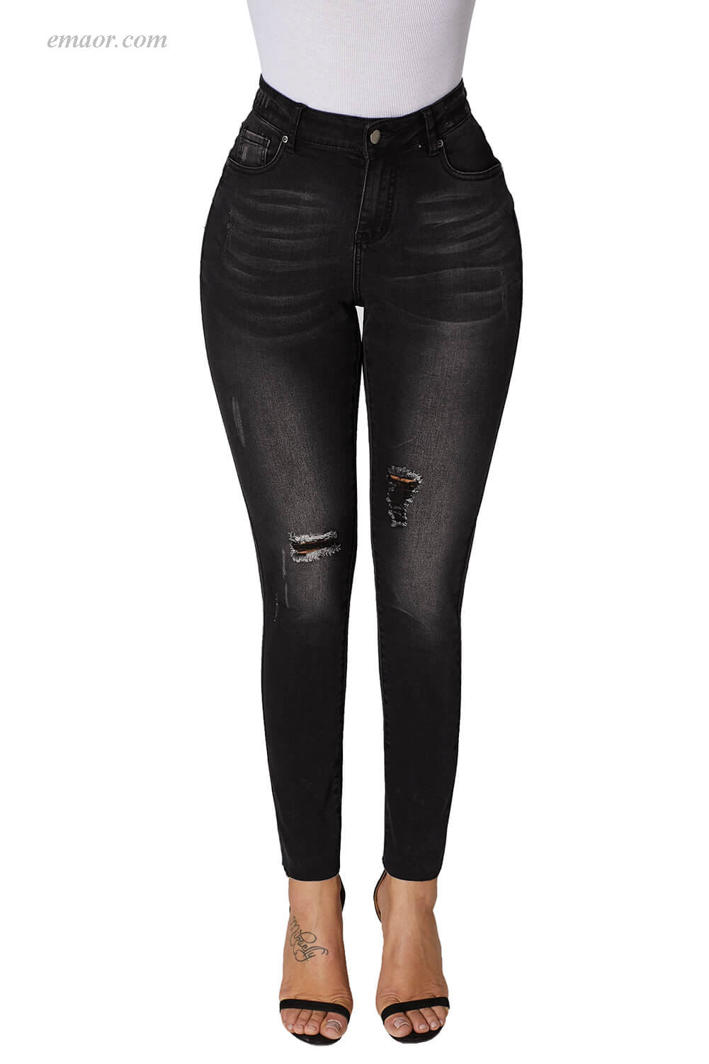 Fashion Skinny Bootcut Women's Ripped Skinny Stretch Jeans Best Jeans ...