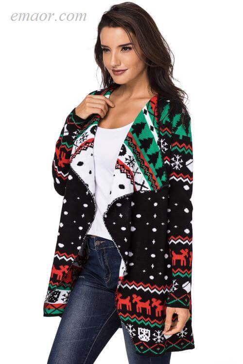 Outerwear Affordable Big And Tall Outerwear Ambiance on Sale Blocked Christmas Cardigan Best Girl Outerwear