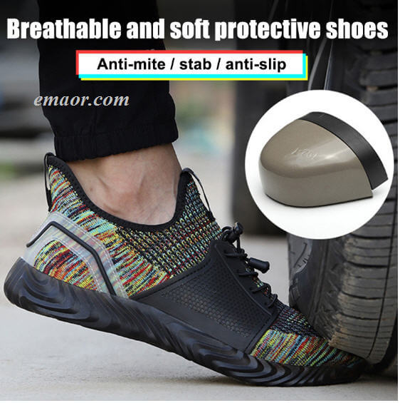Cheap Men's Casual Shoes Men's Casual Shoes Anti-piercing Non-slip Breathable Sneakers Work Shoes