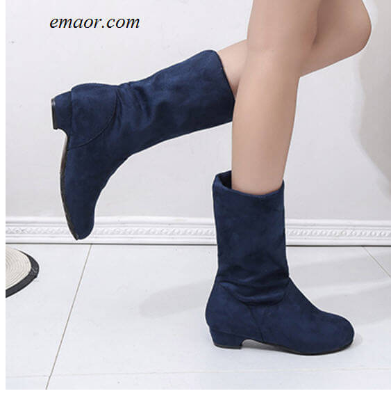 Female Motorcycle Riding Boots Fashion Female Stretch Cotton Fabric Slip-on Boots Flat Shoes Female Timberland Boots Sale