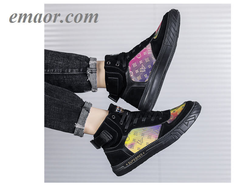 Shoes Reflected Change Color Long Tide Shoe Gao Bang Street Dance Men's Leisure Sports Breathable Shoes