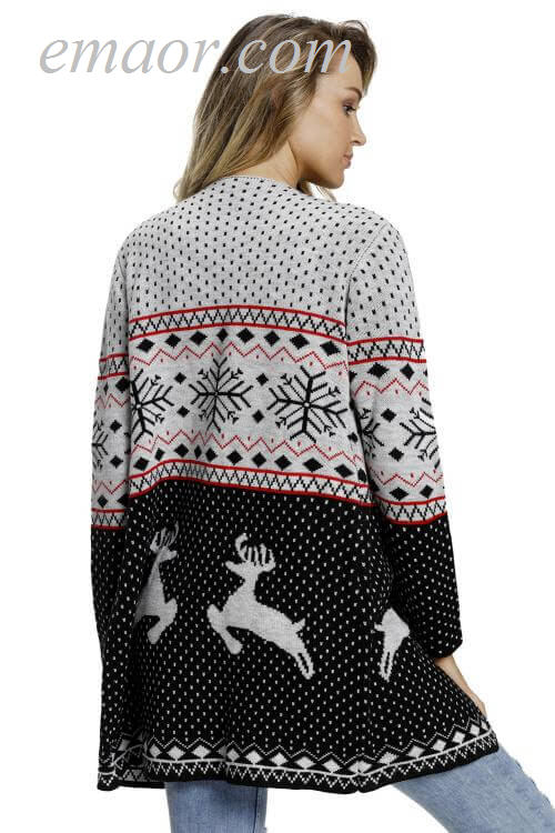 Outerwear Affordable Big And Tall Outerwear Ambiance on Sale Blocked Christmas Cardigan Best Girl Outerwear