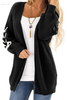 Outerwear Hot Women's High Visibility Outerwear Cardigan with Stitch Detail Ladies Fall Outerwear