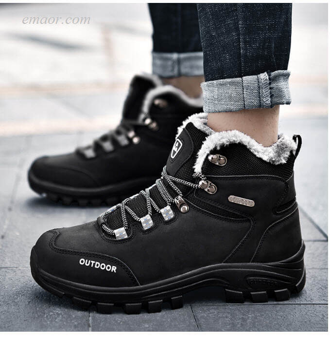 Classic Sneakers for Men Fur Snow Boots For Men Shoes Men’s Winter Sneakers High Top Basketball Shoes