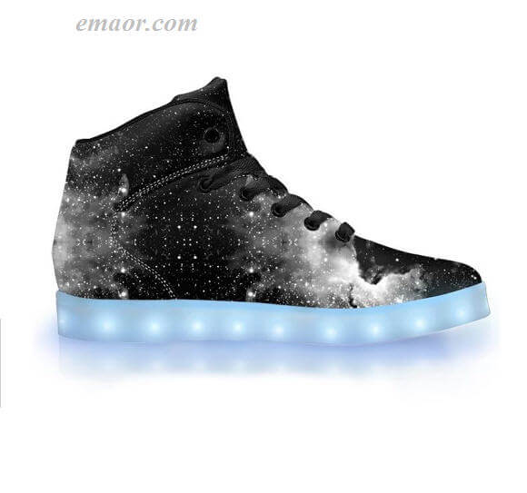 Wide Led Up Shoes Et Black Out-App Controlled High Top LED Shoes Light Up Runners