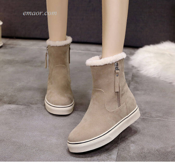  Women's Winter Boots New Snow Boots Flat Lace Up Winter Platform Ladies Warm Shoes Winter Snow Boots 