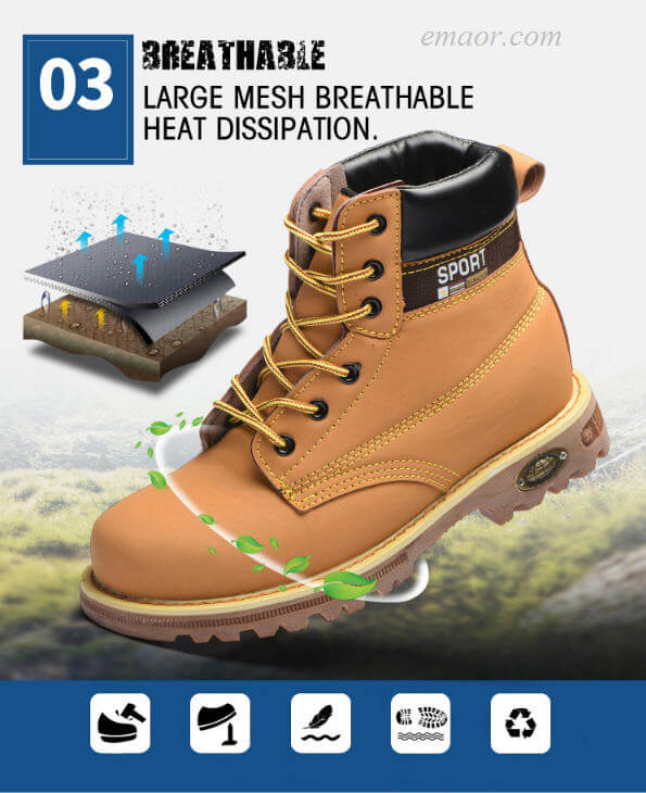  Safe Step Men's Shoes Steel Toe Stab-resistant Indestructible Men's Safety Shoes Safety Hiking Shoes