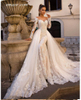  Dress for Wedding Off Shoulder Lace Long Sleeve Button Back Bridal Wedding Gowns For Bride Mermaid Wedding Dress