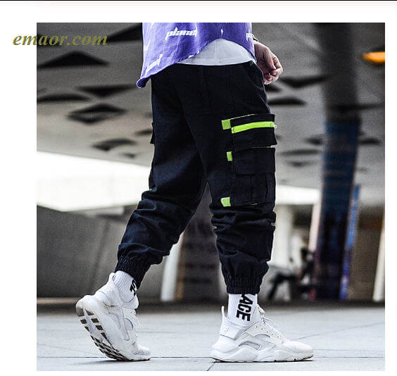 half black half white cargo pants