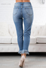 China Skinny Women's Destroyed Skinny Stretch Jeans on Sale