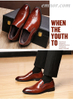 Formal Shoes for MenTwo-tier Cowhide Business Shoes Casual Leather Shoes for Men Leather Dress Shoes