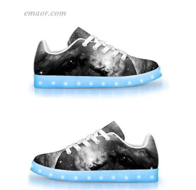 Popular Light Up Boots Black&white Cosmos-app Controlled Low Top Led Shoes Light Up Trainers Light Up Shoes on Sale
