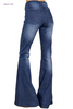 Wholesale Best Bring On The Peace Dark Denim Flare Jeans