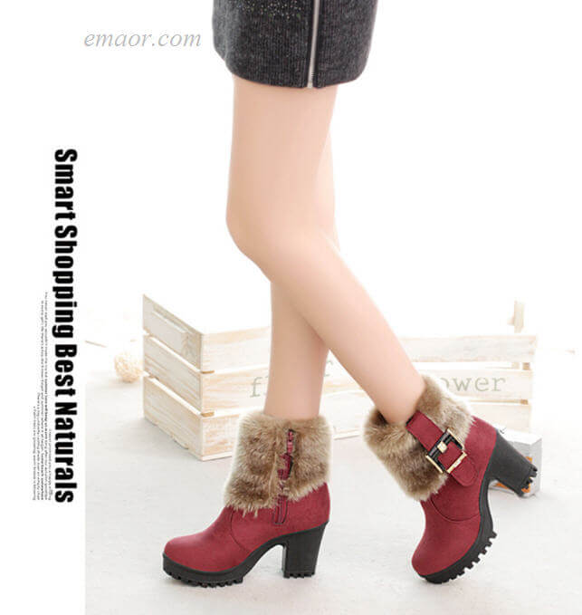 Woman’s Western Boots Square Heel Women Winter Shoes Pretty Boots on Sale