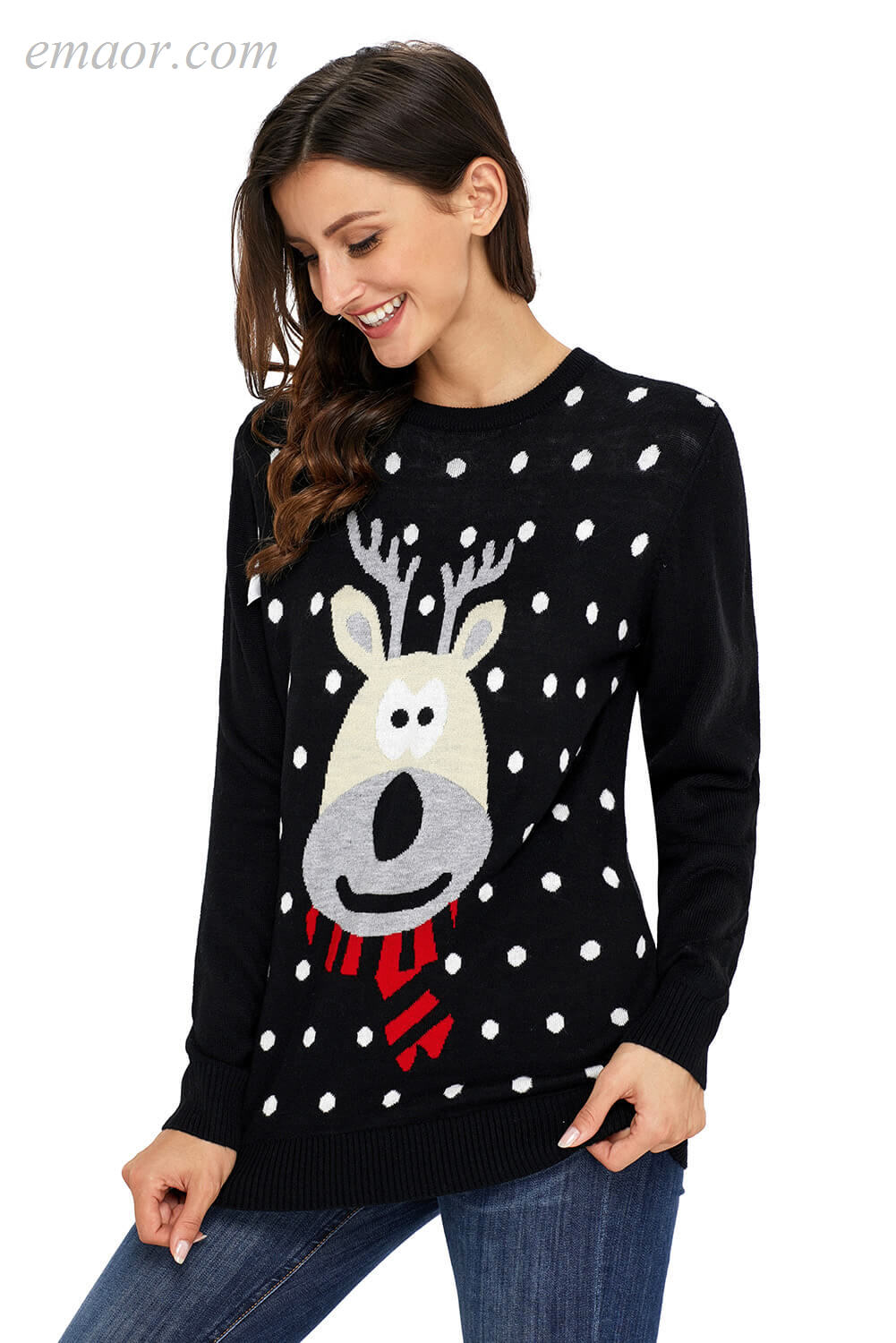 Sweaters Best Lightweight Christmas Reindeer Sweaters for Women on Sale Sweaters