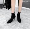 Fashion Women's Western Boots Shine Glitter Stretch Socks Boots Leather Boots for Women 