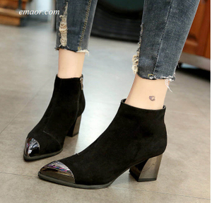 Fashion Ankle Boots Square Heel Boots Women Winter Chelsea Boots Walmart Womens Boots Best Snow Boots for Women